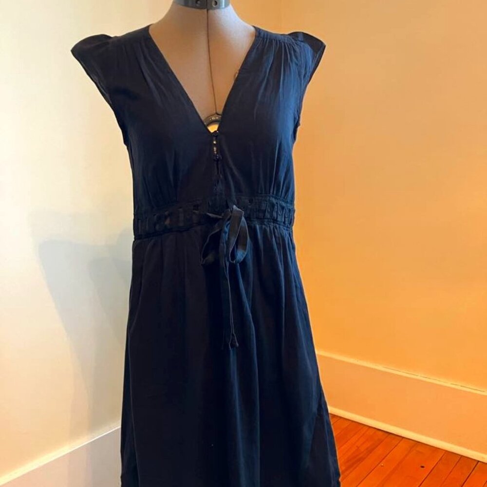 washed black cotton dress